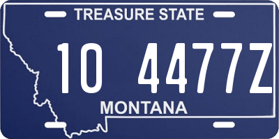 MT license plate 104477Z