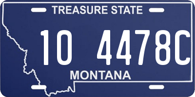 MT license plate 104478C