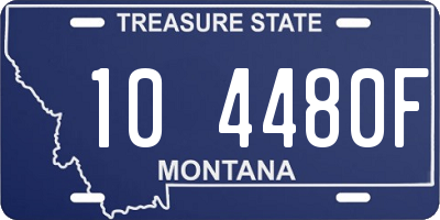 MT license plate 104480F