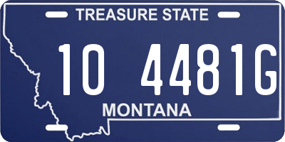 MT license plate 104481G