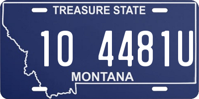 MT license plate 104481U