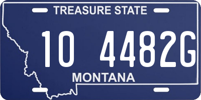 MT license plate 104482G