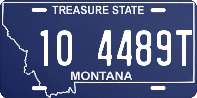 MT license plate 104489T