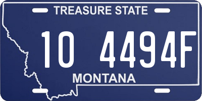 MT license plate 104494F