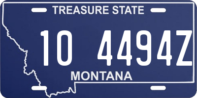 MT license plate 104494Z