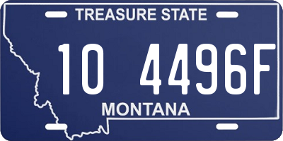 MT license plate 104496F