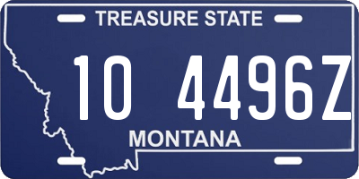 MT license plate 104496Z