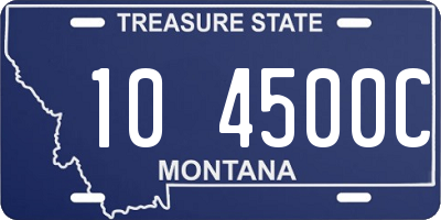 MT license plate 104500C