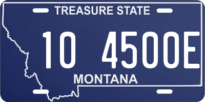 MT license plate 104500E