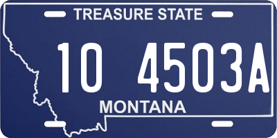 MT license plate 104503A