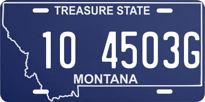 MT license plate 104503G