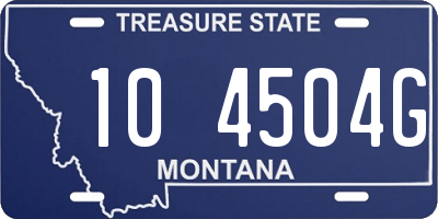 MT license plate 104504G