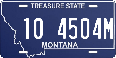 MT license plate 104504M