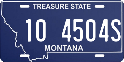 MT license plate 104504S