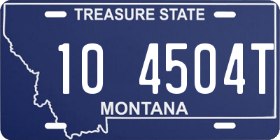 MT license plate 104504T