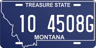 MT license plate 104508G