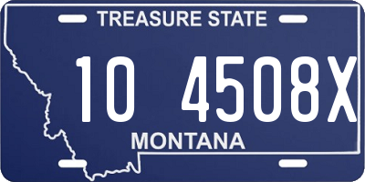 MT license plate 104508X