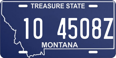 MT license plate 104508Z