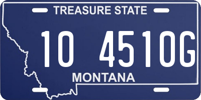 MT license plate 104510G