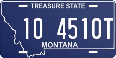 MT license plate 104510T