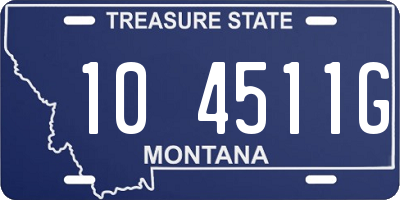 MT license plate 104511G