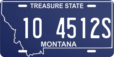 MT license plate 104512S