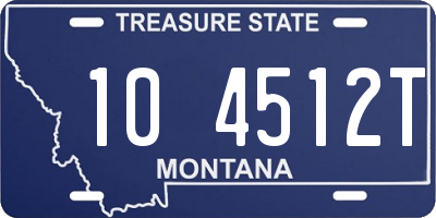 MT license plate 104512T