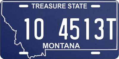 MT license plate 104513T