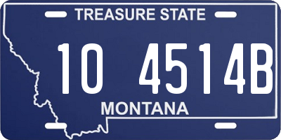 MT license plate 104514B