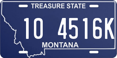 MT license plate 104516K