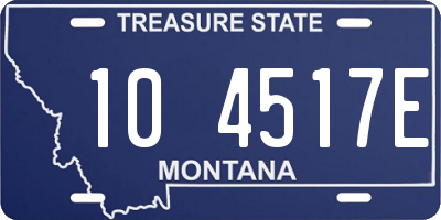 MT license plate 104517E