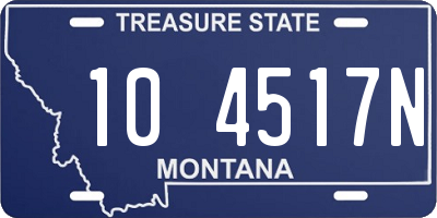 MT license plate 104517N