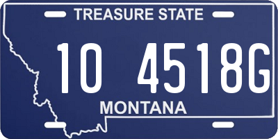 MT license plate 104518G