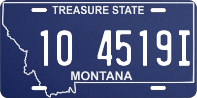 MT license plate 104519I