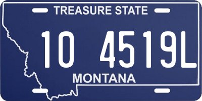 MT license plate 104519L