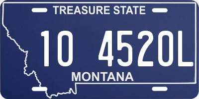 MT license plate 104520L