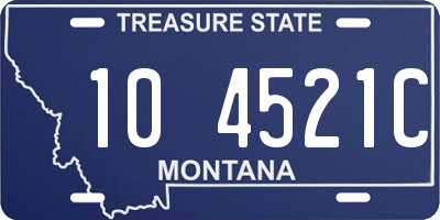 MT license plate 104521C