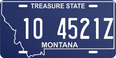 MT license plate 104521Z