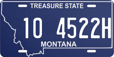 MT license plate 104522H