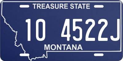 MT license plate 104522J