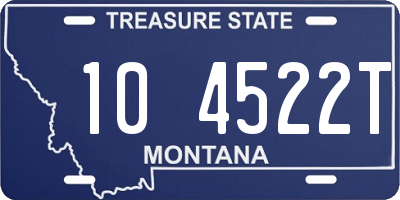 MT license plate 104522T