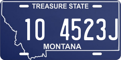 MT license plate 104523J