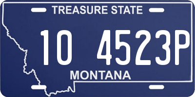 MT license plate 104523P