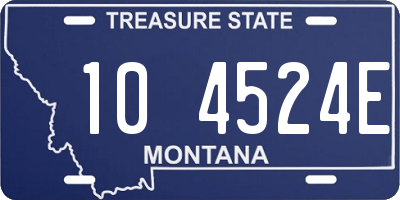 MT license plate 104524E