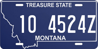 MT license plate 104524Z