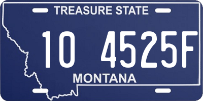 MT license plate 104525F