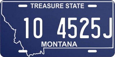 MT license plate 104525J