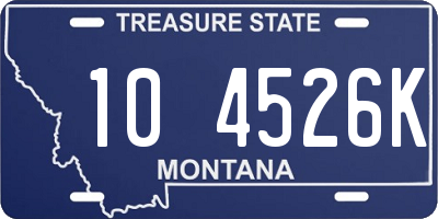 MT license plate 104526K