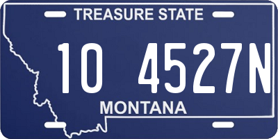 MT license plate 104527N