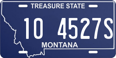 MT license plate 104527S